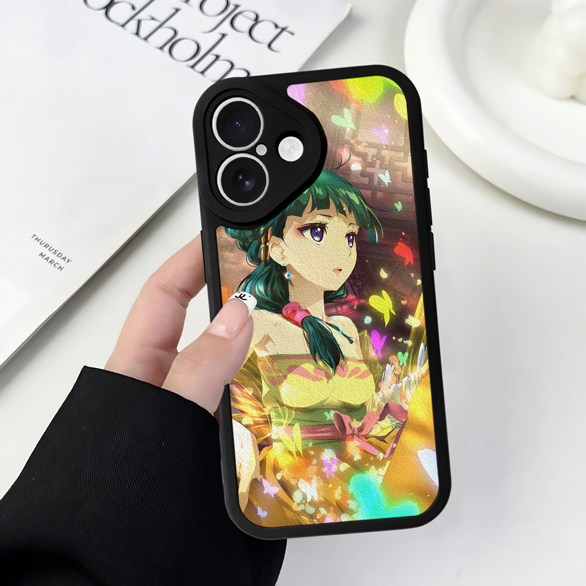 （画像用） 薬屋のひとりごと The Apothecary Diaries 【iPhone 16シリーズ対応】シリコンスマホケース（レザー調） 材質：シリコン